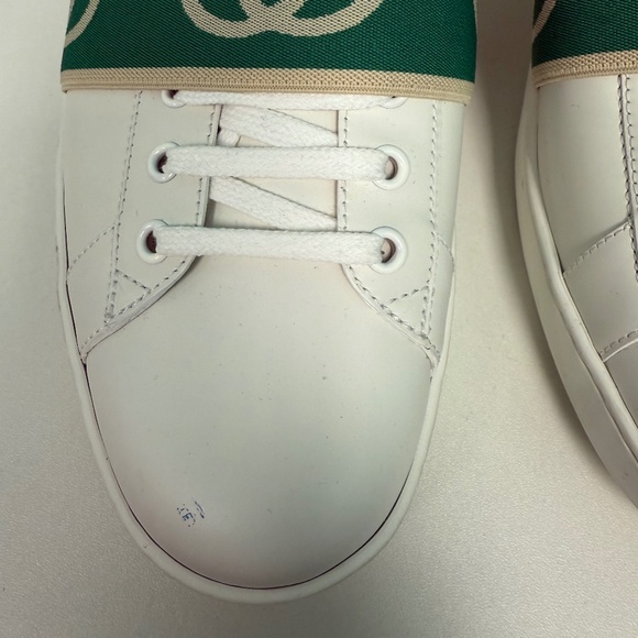 Gucci Ace elastic web interlock G white/red/green size 10 1/2 <<<FLOOR SAMPLE>>> - Picture 5 of 9